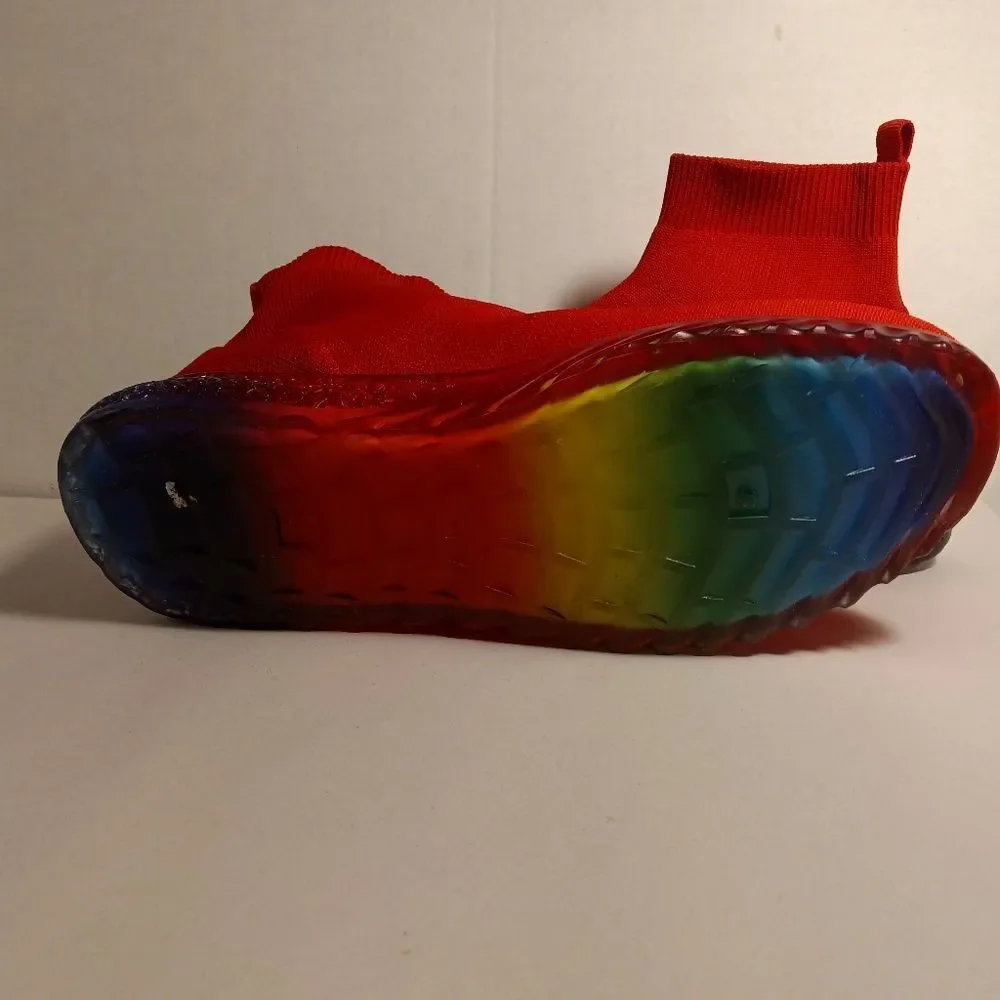 Cape Robbin Stylish Red Sock Sneakers Sz 10